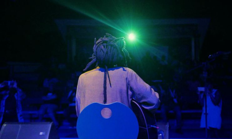 The deadline for participation in the survey is 20 September 2021. In the photo: South African musician Sibusile Xaba performing at the Music In Africa Foundation’s ACCES music conference in Accra, Ghana, in 2019.