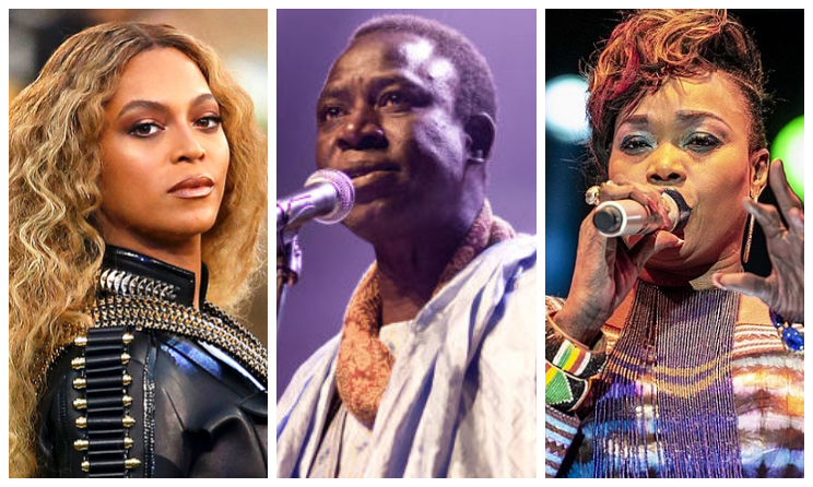 Beyonce, Thione Seck et Oumou Sangaré.