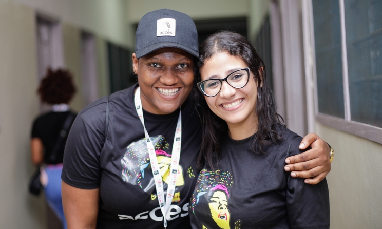 Participants of the Gender@Work programme pose for a photograph at the 2019 ACCES music conference in Accra, Ghana.