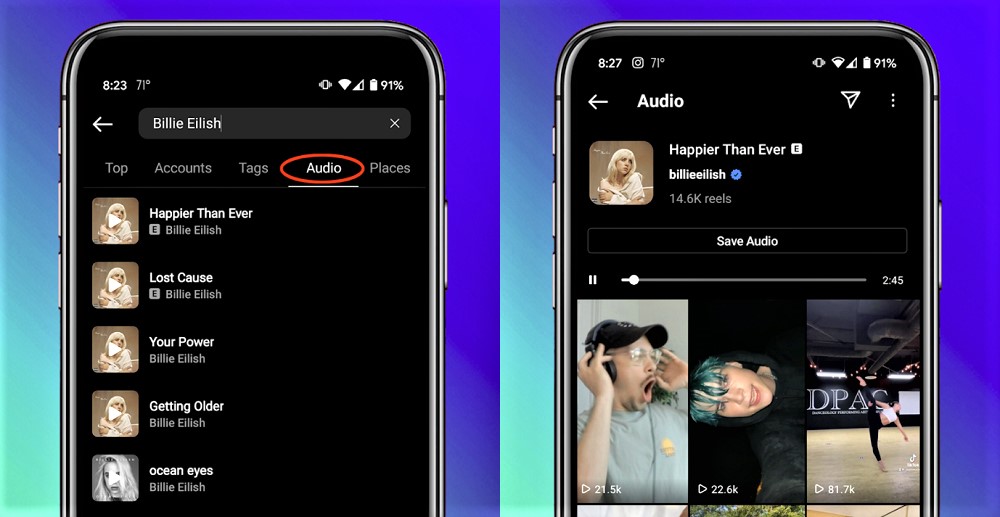 The new feature provides a list of registered songs on the platform.
