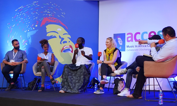 A panel discussion during the 2019 ACCES music conference in Accra, Ghana.