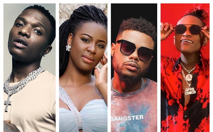 Wizkid, Charlotte Dipanda, Majoos, et Innoss'B, parmi les nominés d'AFRIMAs 2021. (Photomontage).
