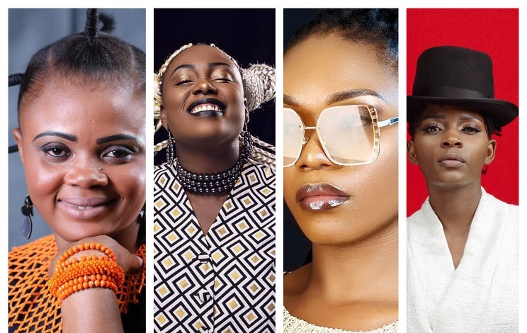 IYENGA, Fanie Fayar, Esther Nish et Joyce KAJ, invitées au Salon de l'Escale Bantoo 2021. (Photomontage).