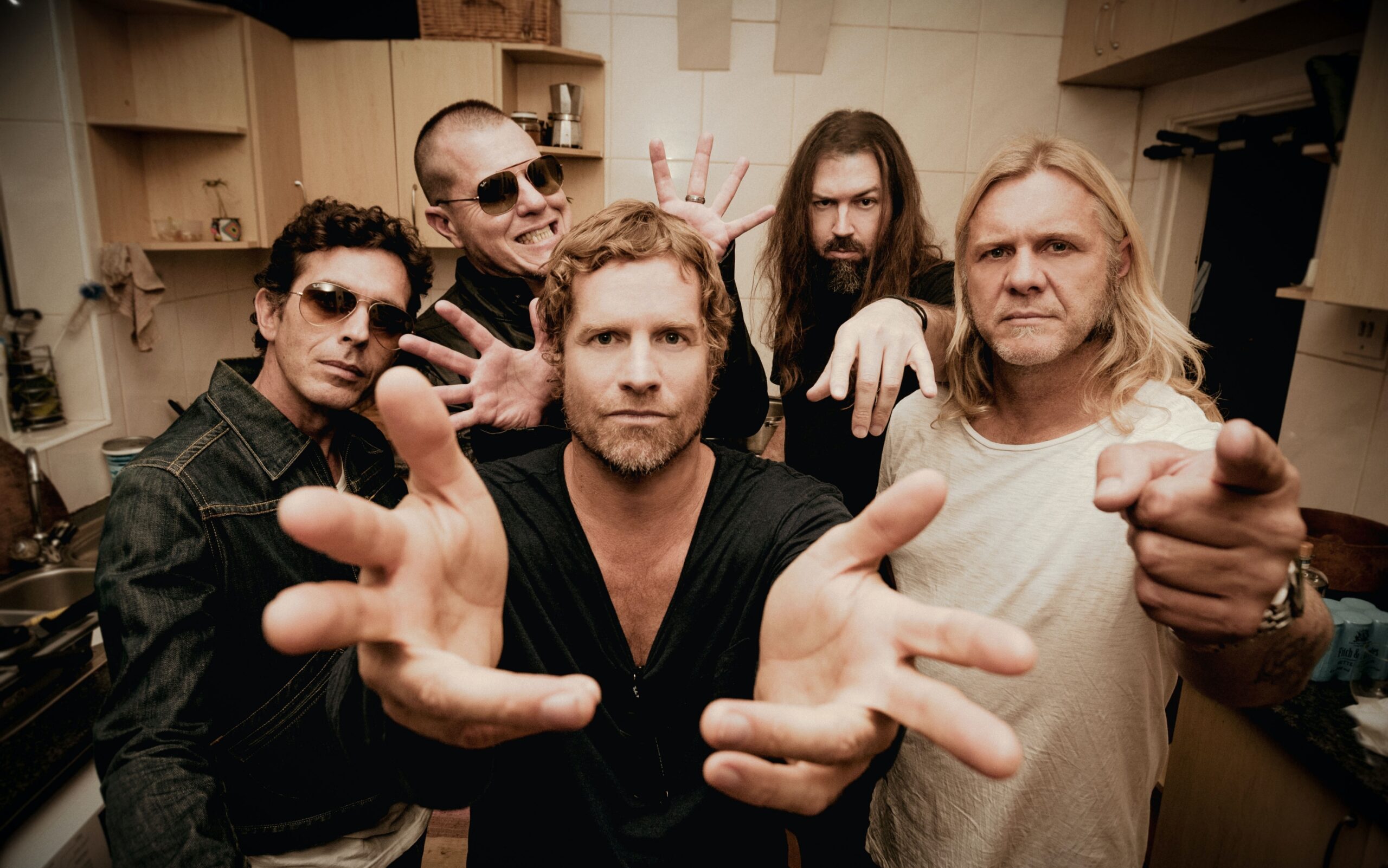 The Springbok Nude Girls: Francious Kruger, Adriaan Brand, Arno Carstens, Arno Blumer and Theo Crous.