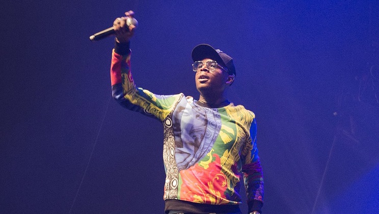 Le rappeur franco-congolais Ninho lors d'un concert au Zénith de Paris. (Photo) : David Wolff.