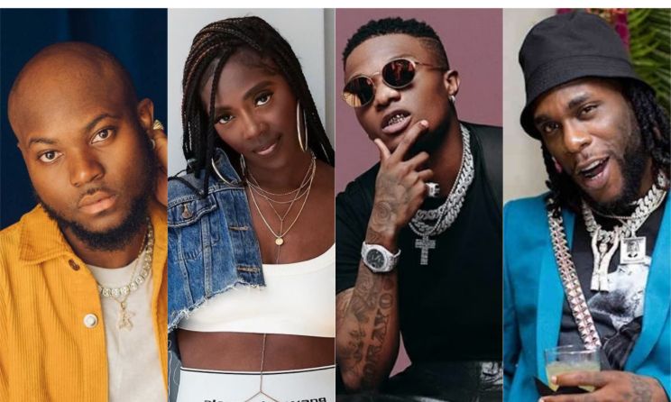 King Promise, Tiwa Savage, Wizkid and Burna Boy are among the nominees.