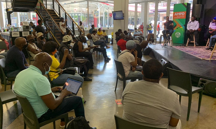 Participants at a previous South African Music Users workshop.
