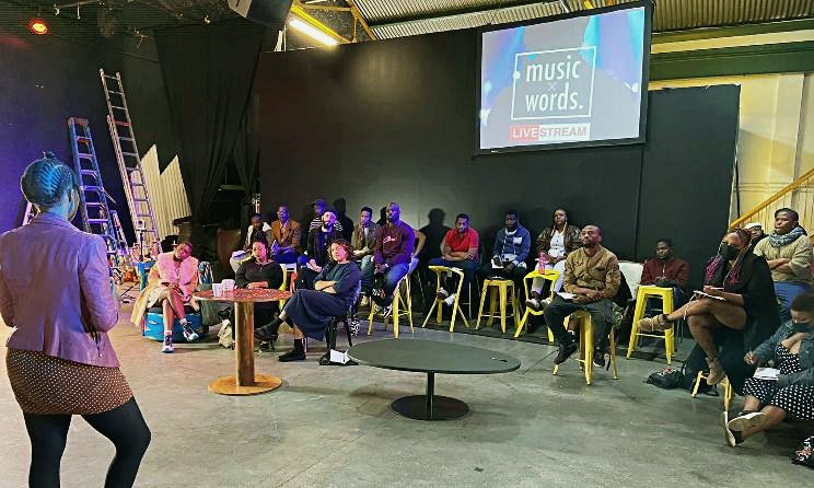 Thandi Ntuli speaking with participants at the workshop. Photos: Music In Africa