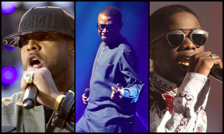 Booba, Youssou N'Dour et MHD.