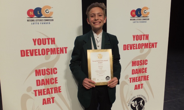 Gold medallist Daniël Spies (flute) at the 2019 Young Performer Awards competition.