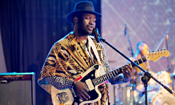 OneBeat fellow and member of Malian rock group Songhoy Blues, Garba Oumar Tourè. Photo: So Fraiche