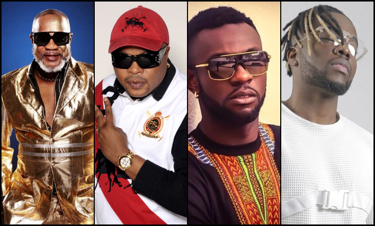 Koffi Olomidé, JB Mpiana, Fabregas, et Ya Levis. (Photomontage)