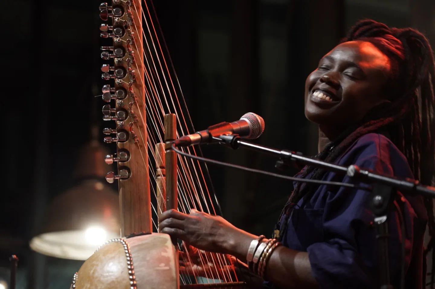 (Photo) : la chanteuse Senny Camara sur scène.