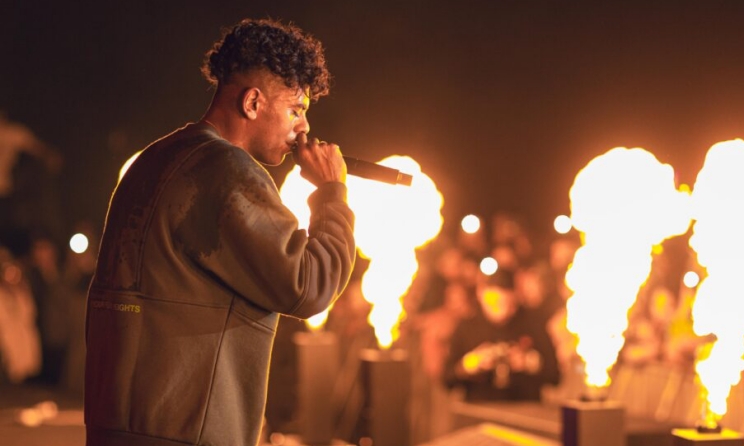 Egyptian rapper Afroto performing at Zamalek Theatre in 2021. Photo: CNL Music