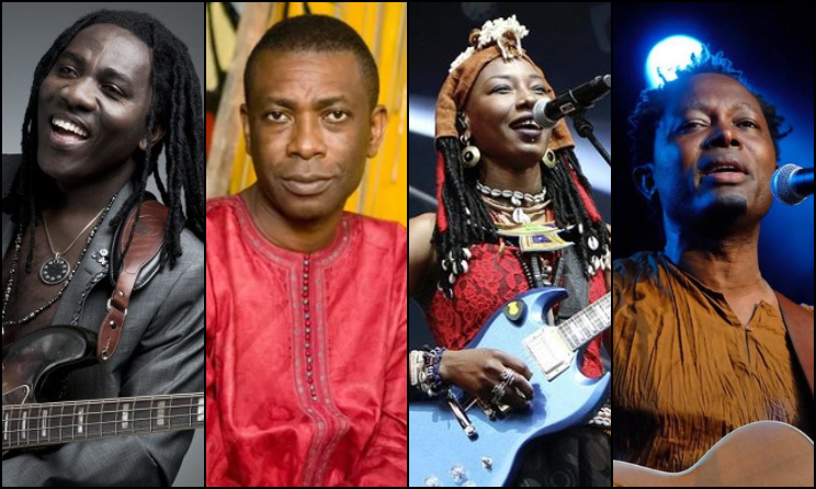 Richard Bona, Youssou N'Dour, Fatoumata Diawara, et Lokua Kanza.