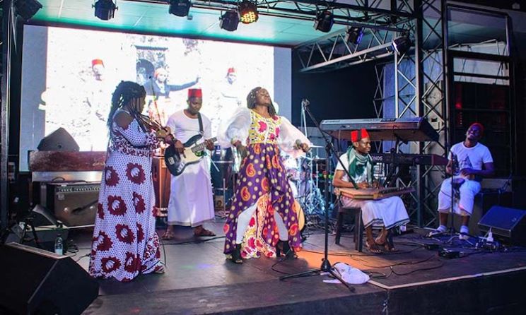 Zanzibari group Siti and the Band performing at The Music Imbizo in 2019.