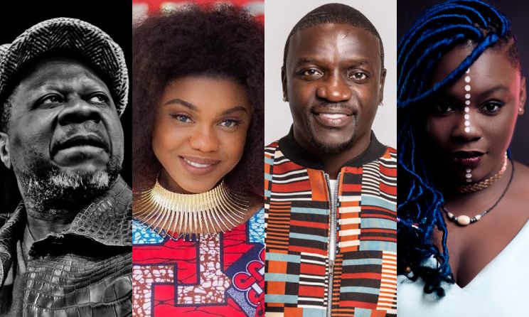 Papa Wemba, Becca, Akon and Amanda Black.