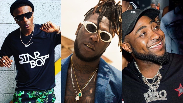 (Photo-montage) : Wizkid, Burna Boy et Davido