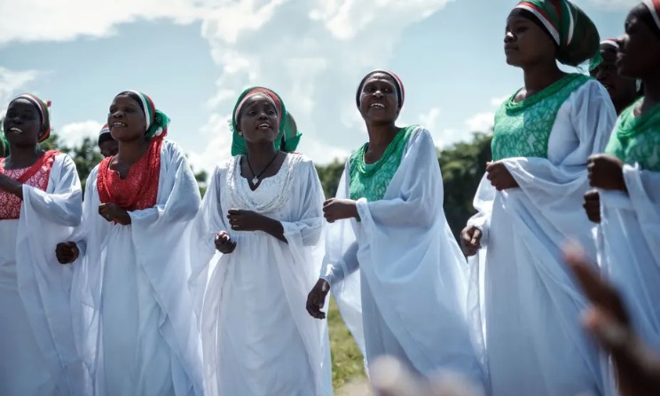A choir performs during independence day celebrations in Kenya. Yasuyoshi Chiba/AFP via Getty Images