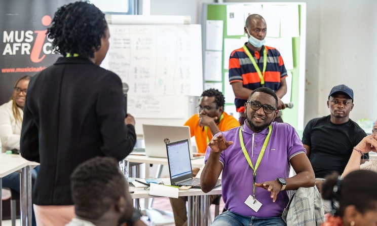 Sound Connects Fund sub-grantees during a capacity-building workshop in Johannesburg, South Africa, in February 2022. Photo: Music In Africa