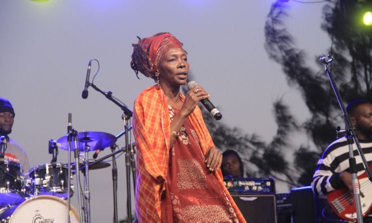 Tanzanian artist Carola Kinasha performing at the 2022 Ongala Music Festival. Photo: Omary Sadick