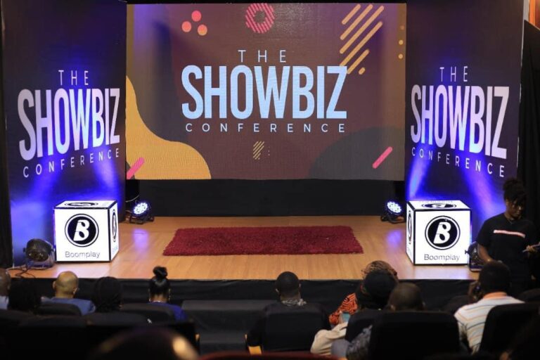 The set of the maiden Showbiz Conference in Accra, Ghana. Photo: 3 Entertainment
