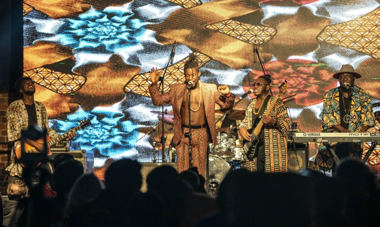 Ghanaian musician Worlasi performing at ACCES 2021 in Johannesburg, South Africa. Photo: Revosistah Productions