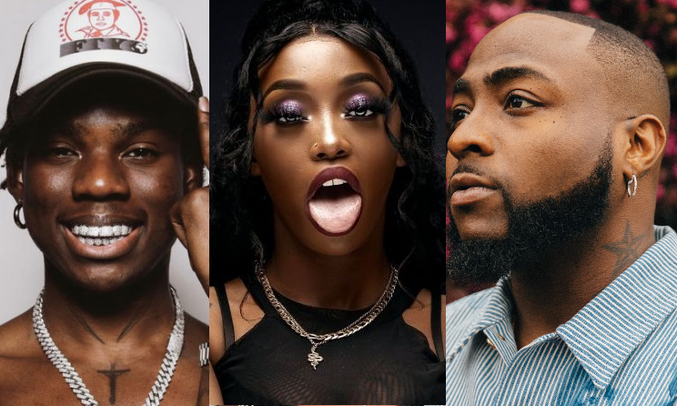 Rema, Kamo Mphela and Davido.