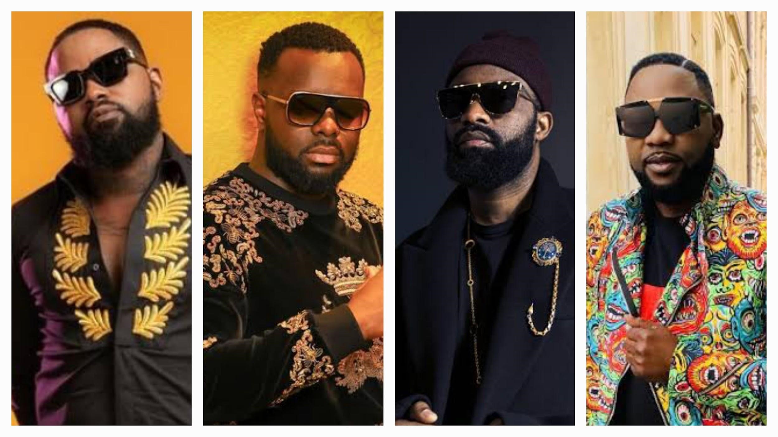 Les artistes congolais Ferre, Fally, Gims et Didier Lacoste.