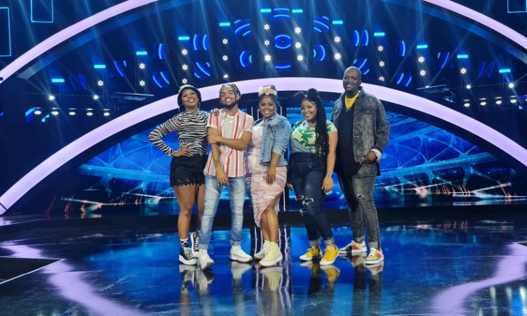 Idols SA top five contestants.