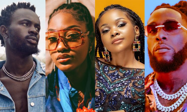 Black Sherif, Tems, Zuchu and Burna Boy.