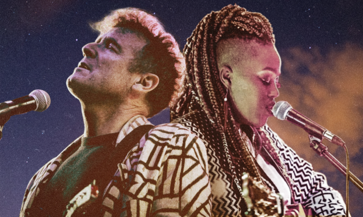 The late Johnny Clegg and Msaki.