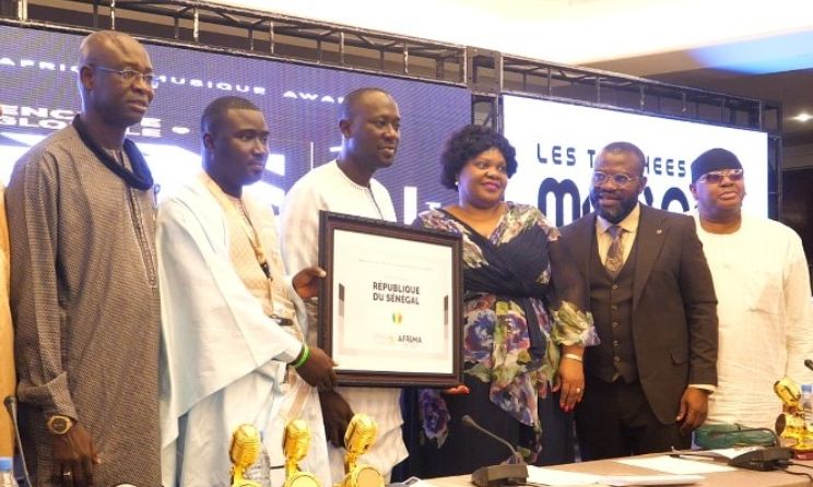 Government officials and delegates during the presentation of the AFRIMAs hosting rights to Senegal on 4 November.