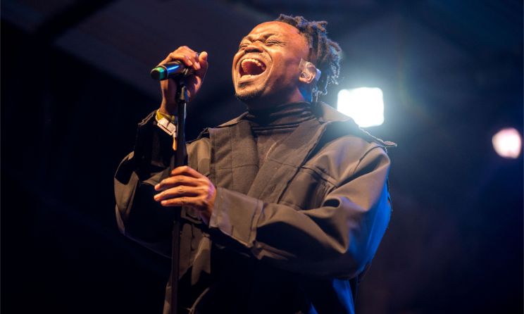 Congolese musician Tresor performing at MTN Bushfire 2022. Photo: Bram Lammers