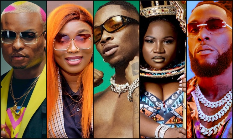 K.O, Roseline Layo, Oxlade, Makhadzi and Burna Boy.