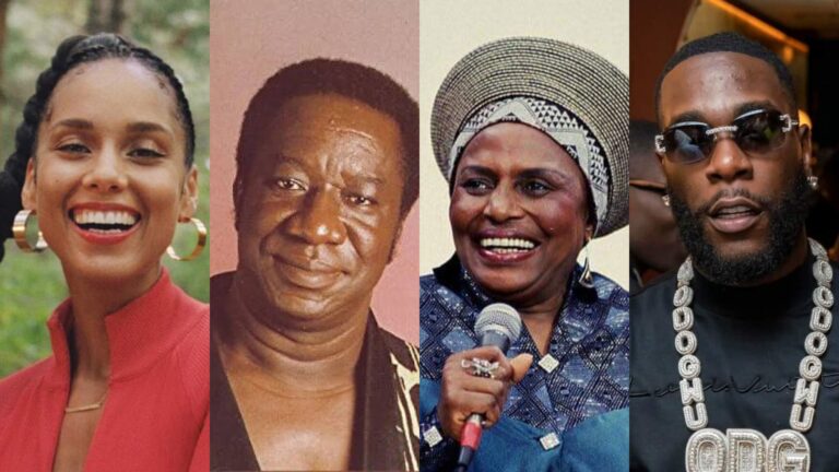 (Photo) : Alicia Keys, Tabu Ley, Miriam Makeba, Burna Boy