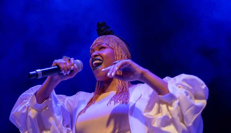 South African artist Pilani Bubu performing at WOMEX 2022 in Lisbon, Portugal. Photo: Yannis Psathas