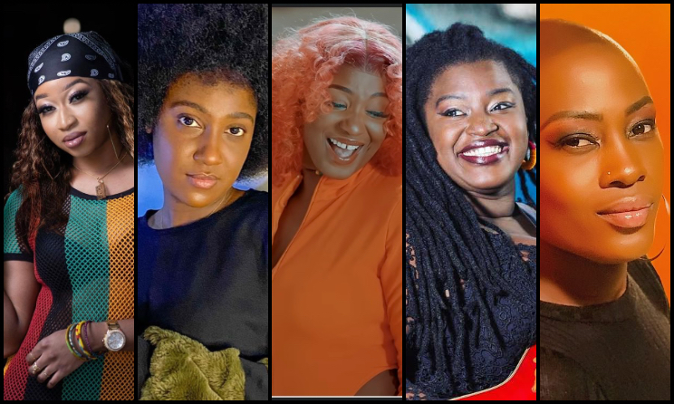 (Photo) : Mary Njie, Amira Abed, Mia Guissé, Kya Loum et Mamy Victory.