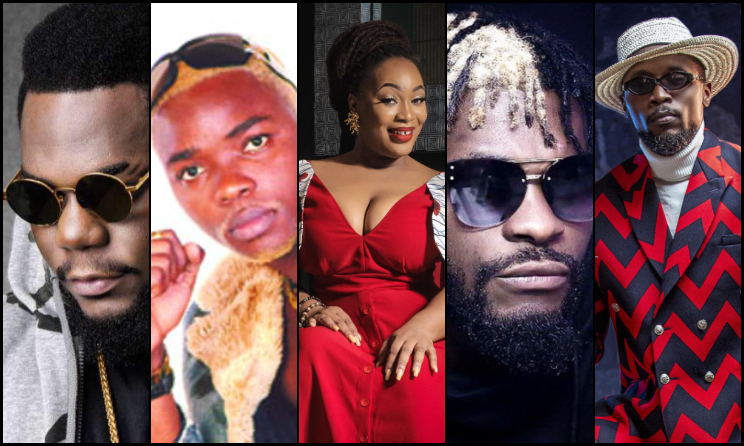 (Photo) : Mix Premier, Douk Saga, Josey, DJ Arafat et Serge Beynaud.