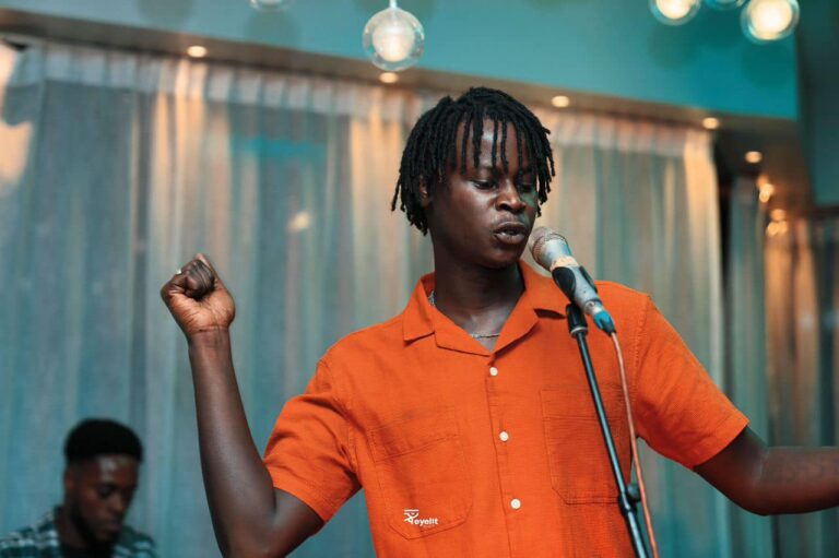 (Photo) : l'artiste sénégalais Ashs The Best sur scène.