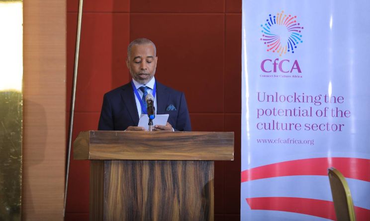 Selam founder and executive director Teshome Wondimu during the launch of CfCA in Addis Ababa on 26 May.