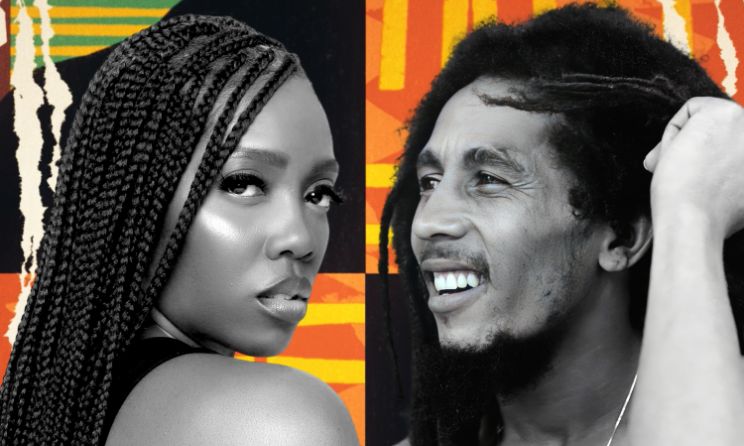 Tiwa Savage and Bob Marley.