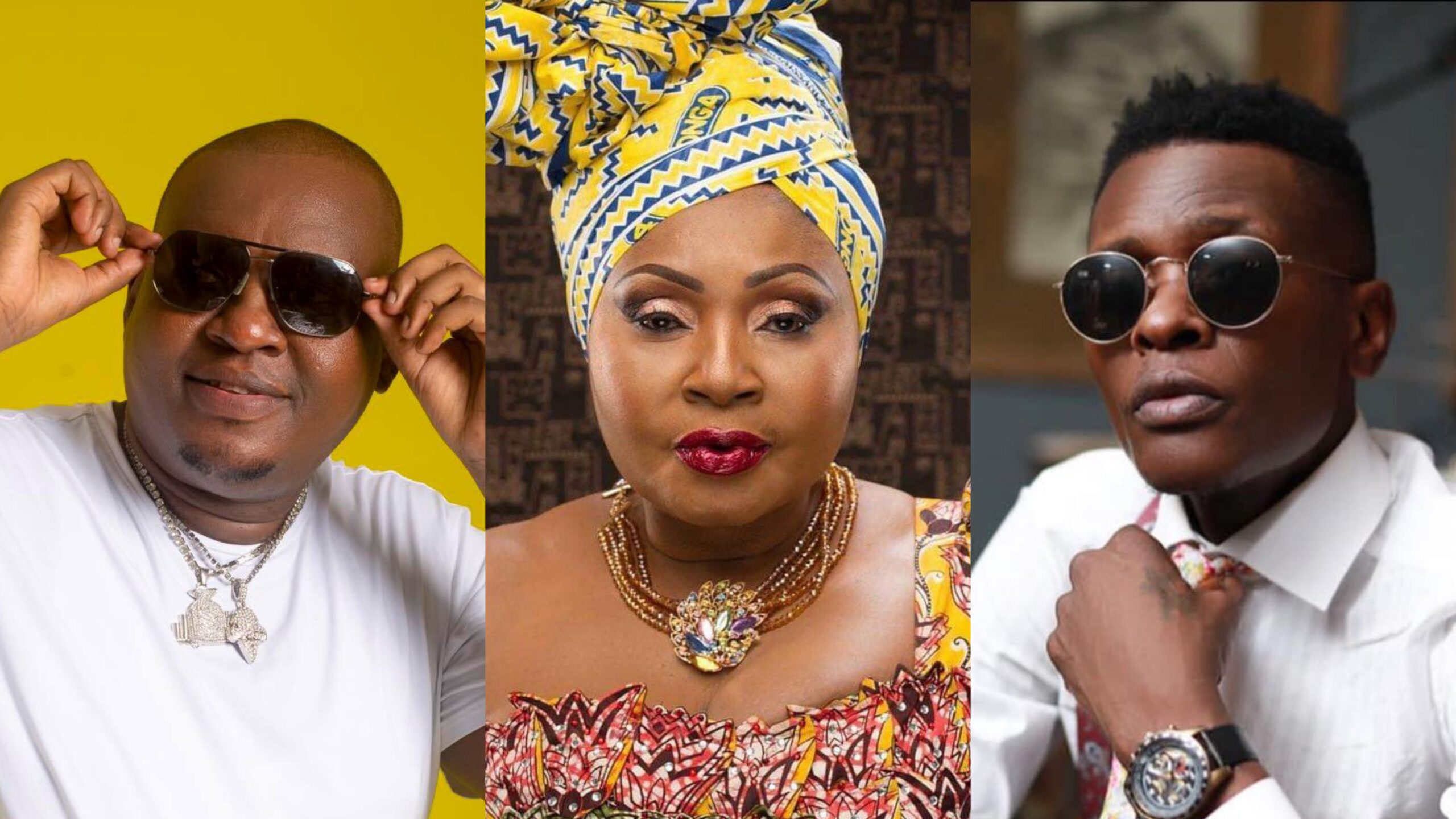 (Photo) : Les chanteurs Professor Jay, Mbilia Bel et Joseph Chameleone