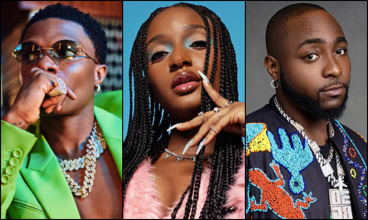 (Photo) : Wizkid, Ayra Starr et Davido.