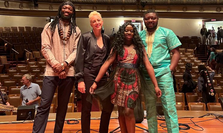 Telem Freetown co-founders Solomon Fatoma, Kate Krontiris and Rosaline Iyabode Johnson with Telem member Harold Nat-Johnson. Photo: Facebook