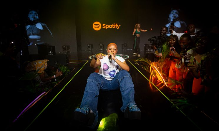 FAVE performing at Spotify's Afrobeats Celebration in Lagos last week. Photo: Insigna Online