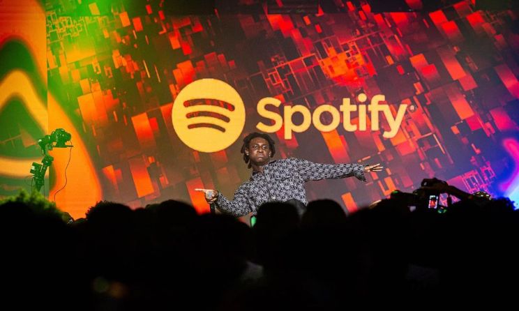Nigerian breakout star Shallipopi performing at Spotify's Afrobeats Celebration in Lagos, Nigeria, which ran from 13 to 14 October. Photo: Kola Oshalusi