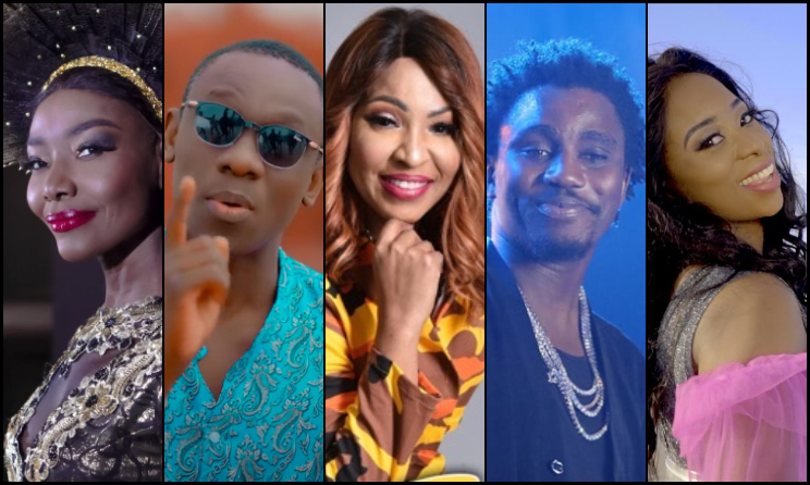 (Photo) : Coumba Gawlo, Pape Diouf, Viviane Chidid, Wally Seck et Adiouza.
