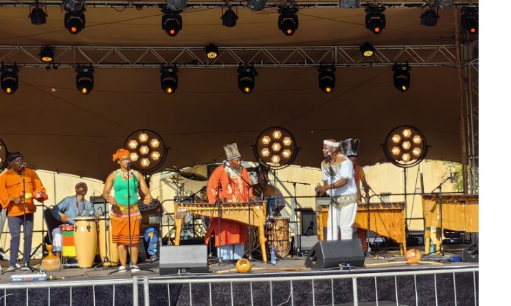 African percussion group Amampondo at AfroFestSA 2023.
