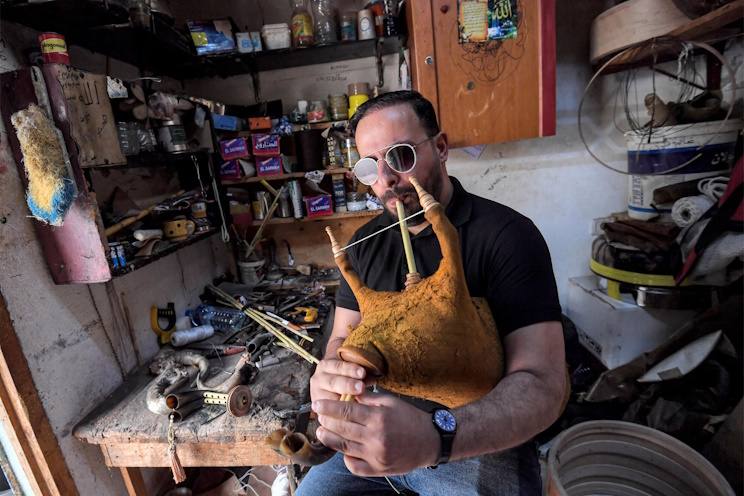 Le musicien tunisien Montassar Jebali © Fethi Belaid/ AFP